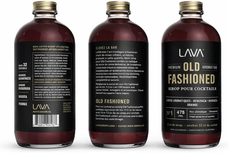 LAVA Premium Aromatic Old Fashioned Cocktail Syrup - 16oz, Makes 32 Cocktails - Image 4